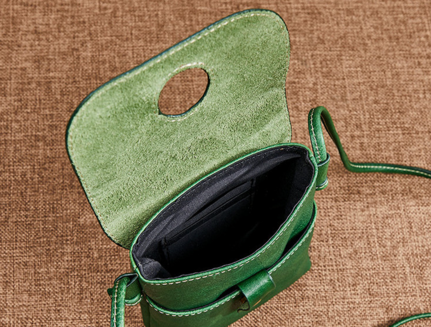 Leather Crossbody Phone Bag with Card Slot