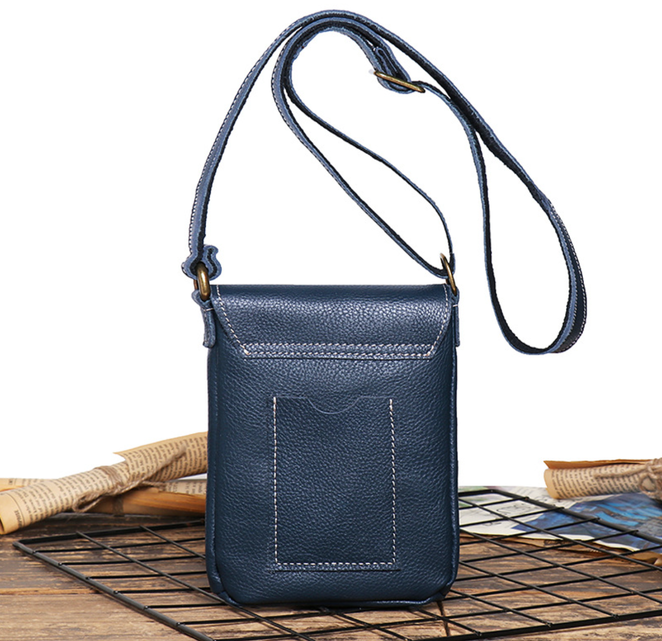 Small Leather Crossbody Phone Bag for Women