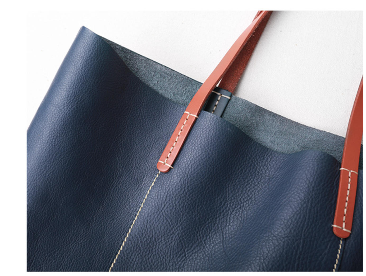 Women Leather Office Tote Bag Purse with Zipper