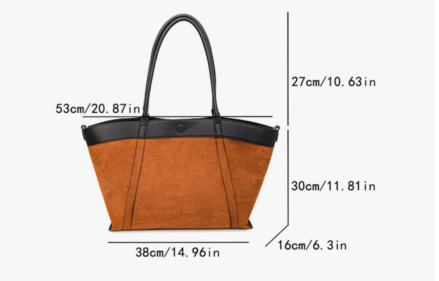 Large Suede Leather Tote Bag for Women