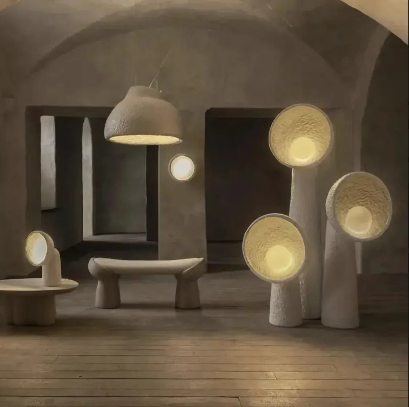 Wabi Sabi Sculptural LED Floor Lamp