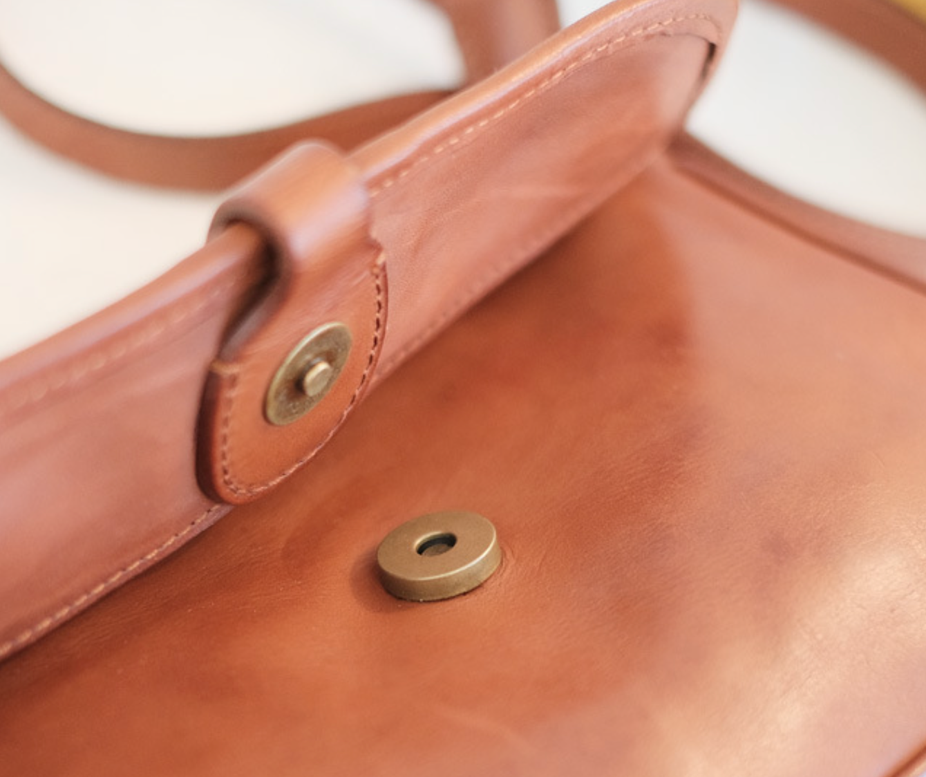 Genuine Brown Leather Crossbody Purse for Work & Office