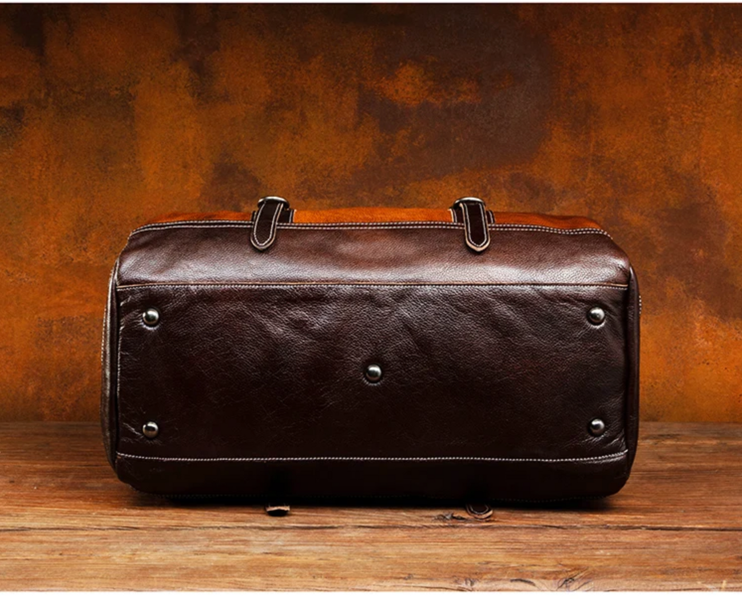 Handmade Brown Leather Travel Duffle, Gym & Overnight Bag