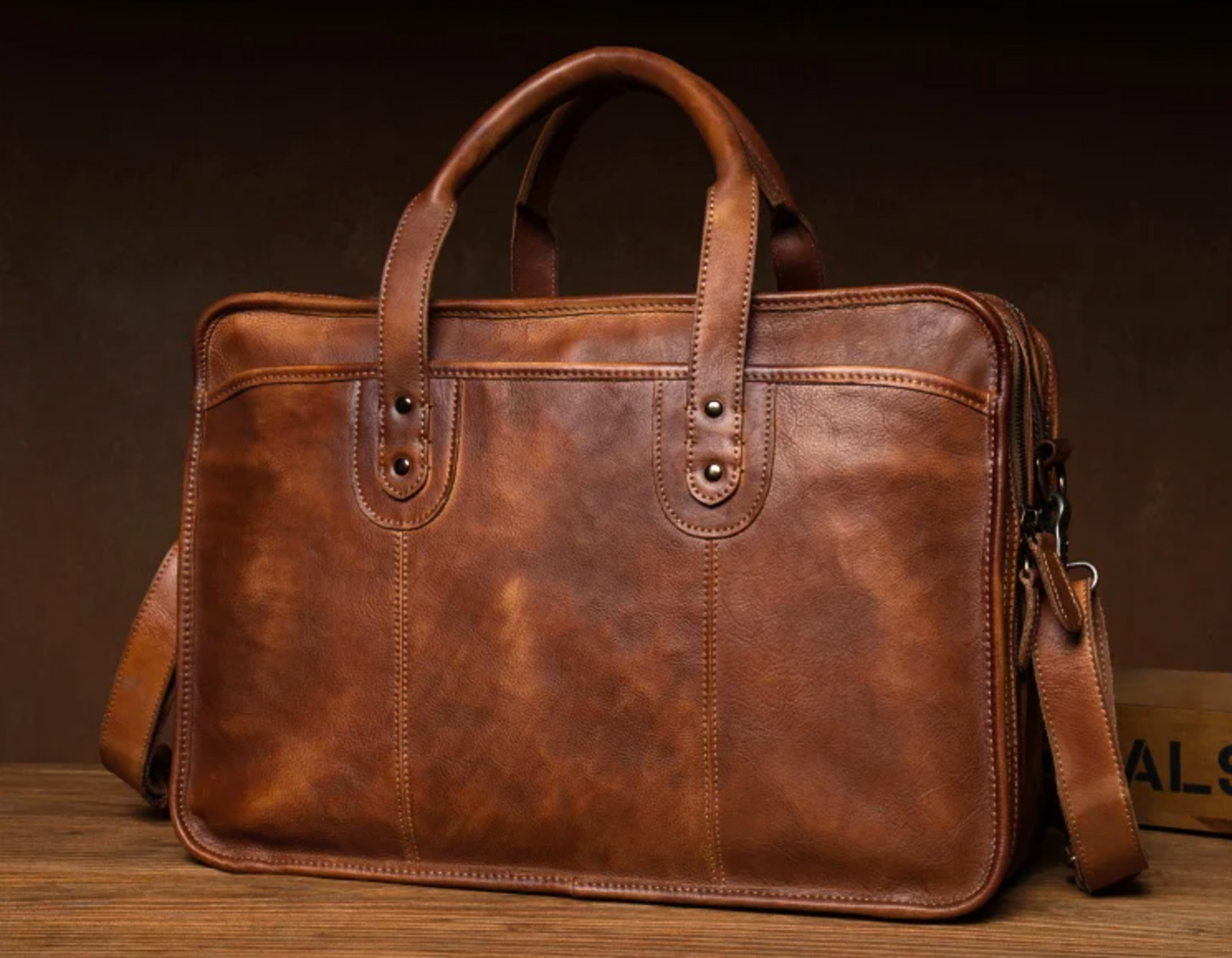 Business Leather Briefcase Men’s Shoulder Bag