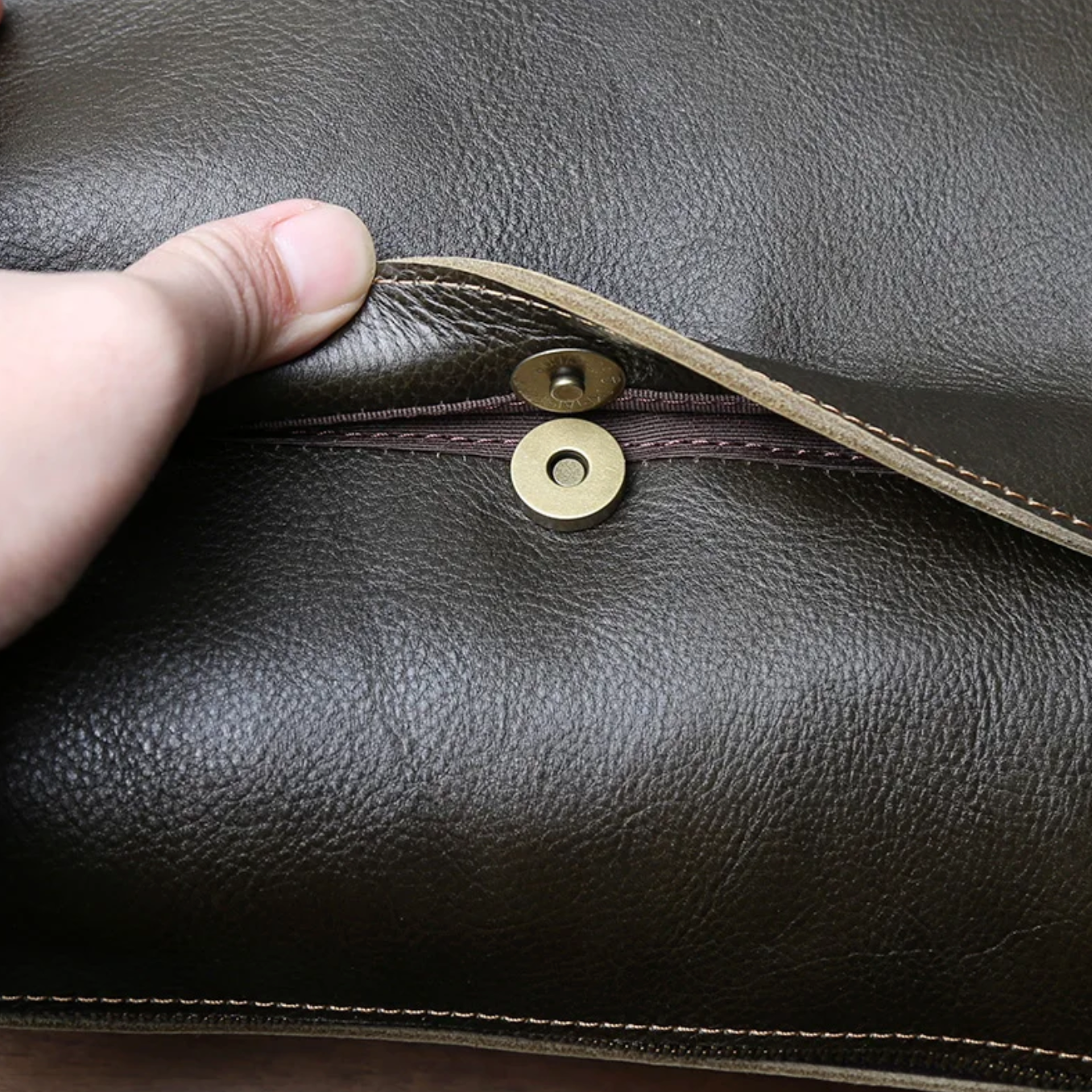 Genuine Leather Crossbody Men's Messenger Bag for Office