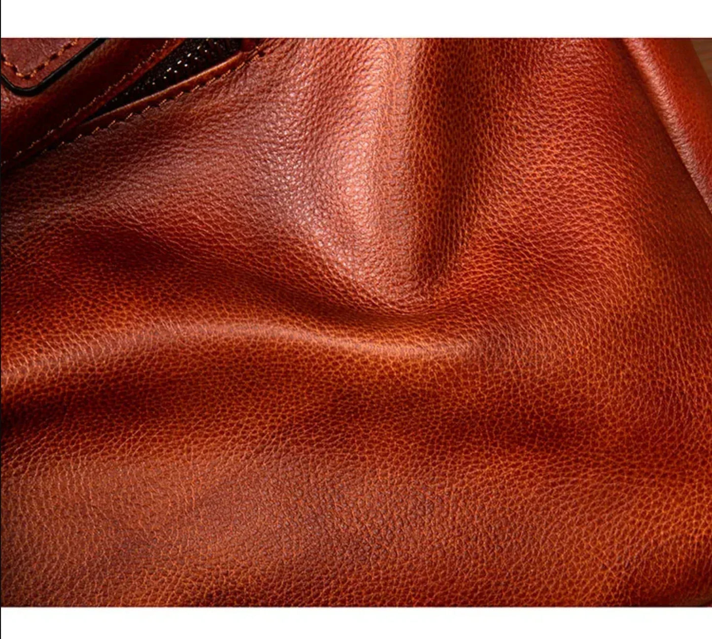 Genuine Leather Business Travel Briefcase Laptop Bag 17 Inch