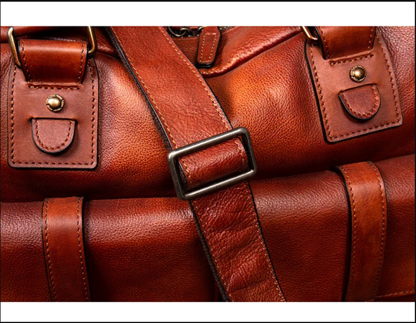 Genuine Leather Business Travel Briefcase Laptop Bag 17 Inch