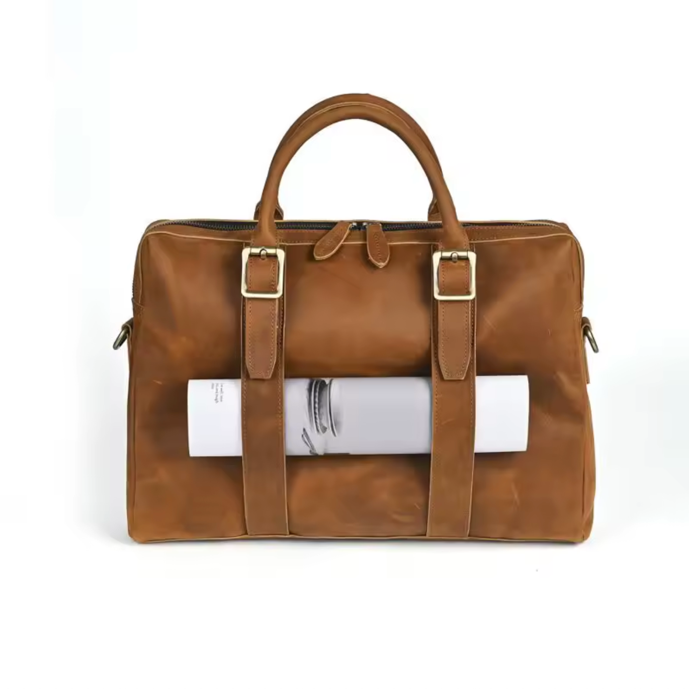 Men's Crazy Horse Leather Business Bag 13.3"