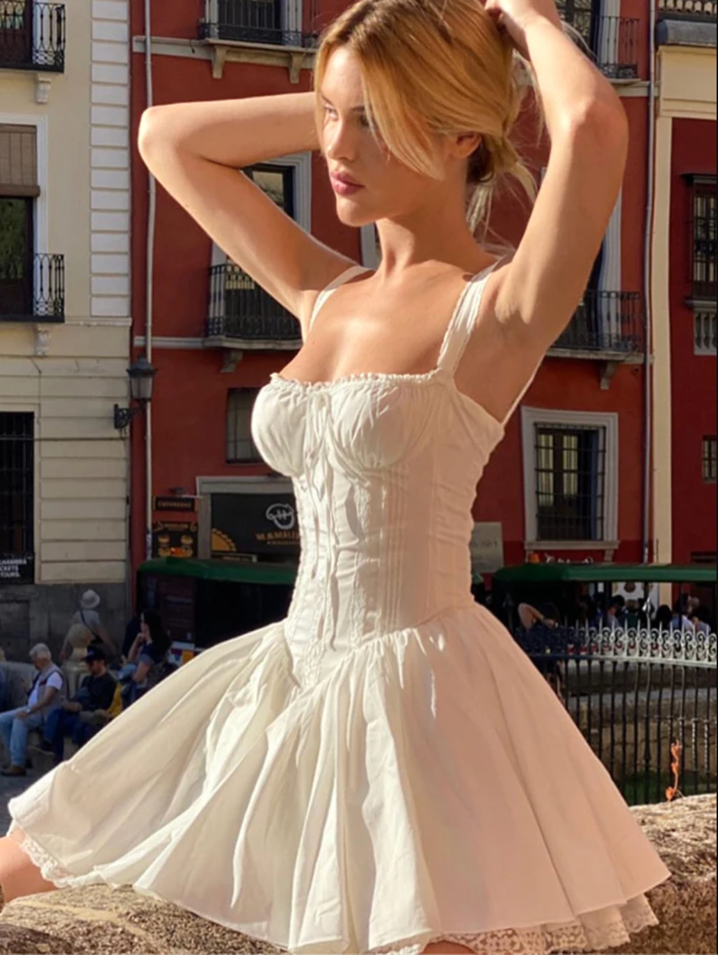 A-Line Flared Cocktail Party Mini Corset Sundress