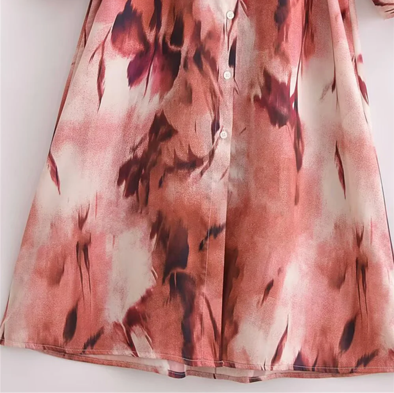 Women's Long Sleeve Floral Shirt Dress with Belt – Button Down Midi Style