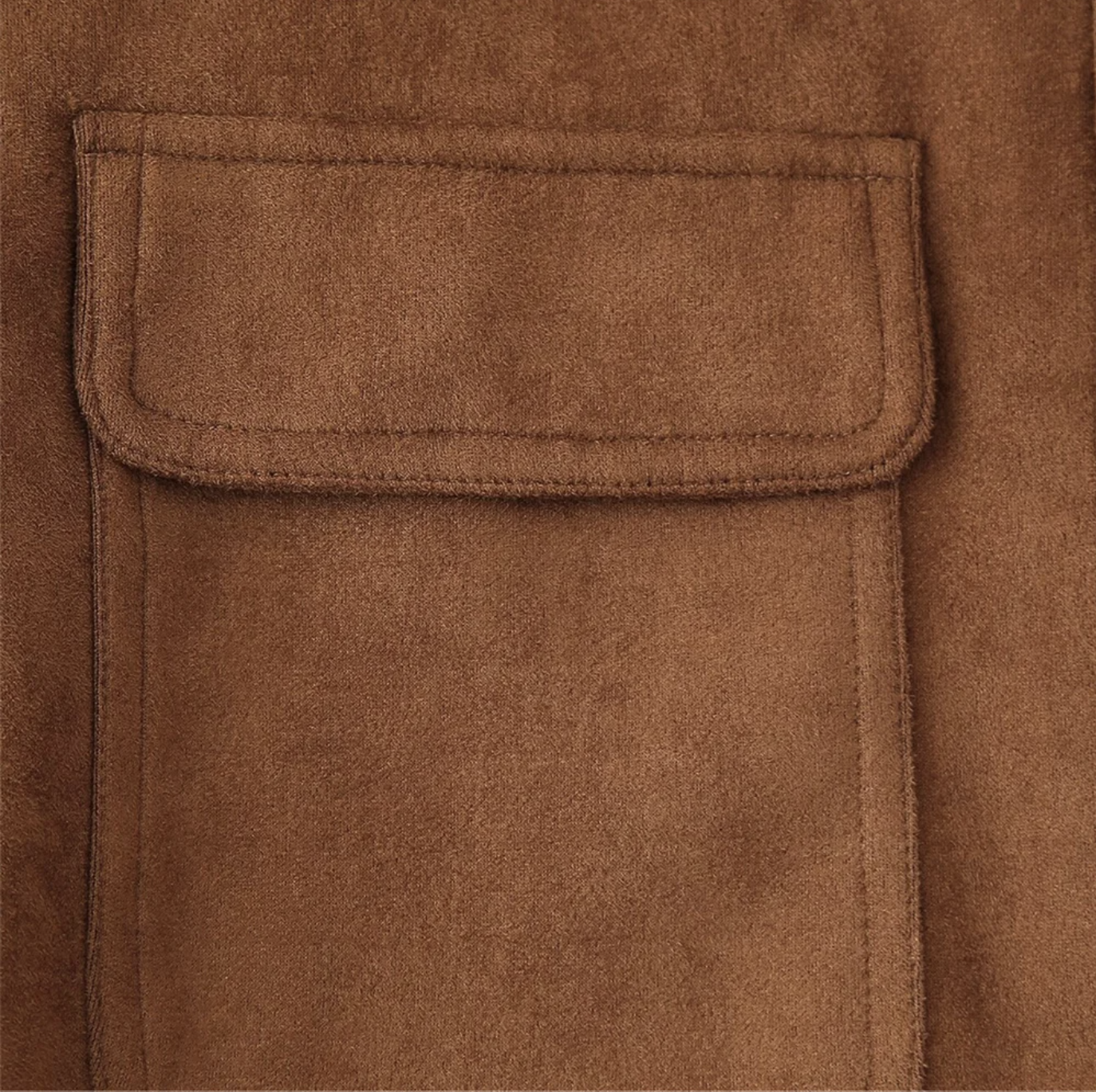 Brown Women’s Faux Suede Shacket Cropped