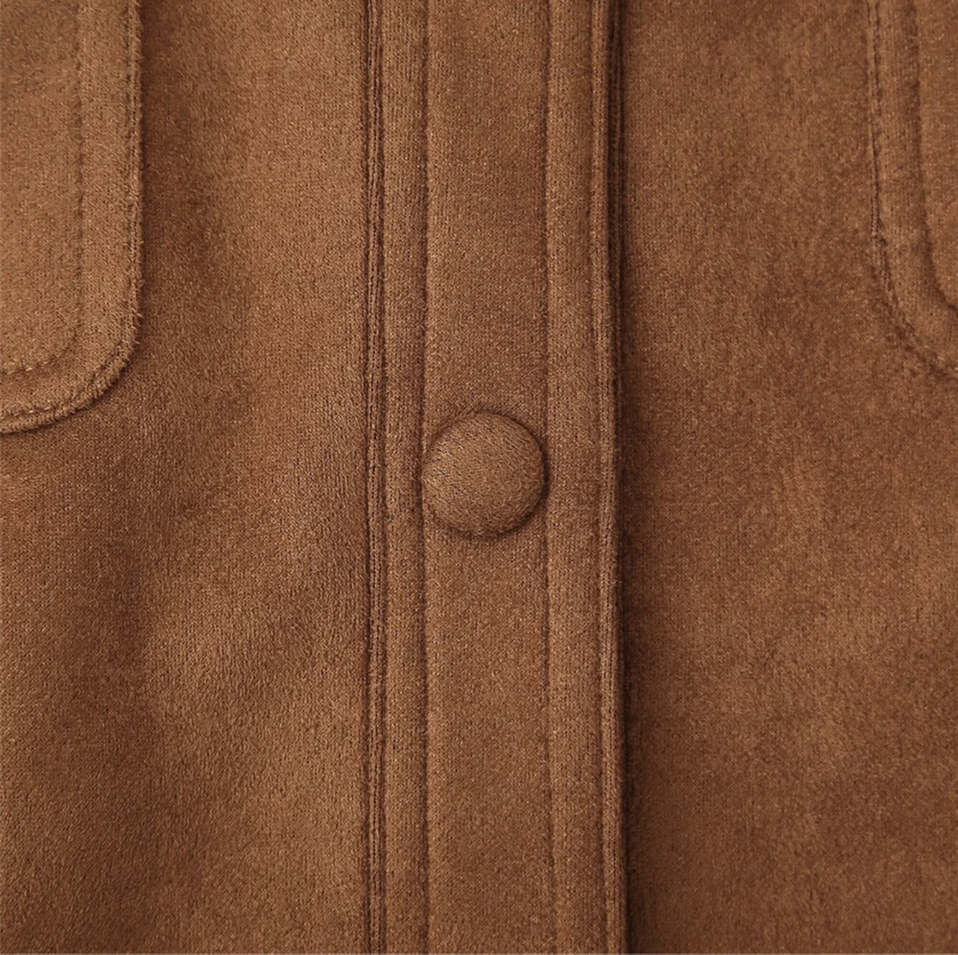 Brown Women’s Faux Suede Shacket Cropped