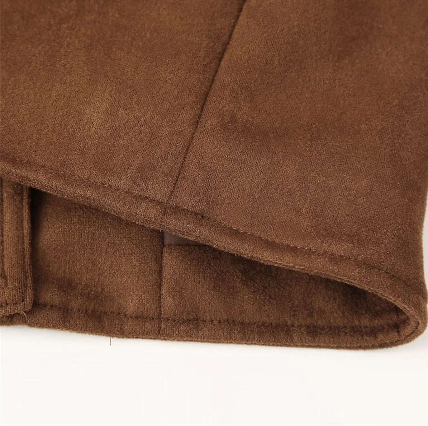 Brown Women’s Faux Suede Shacket Cropped