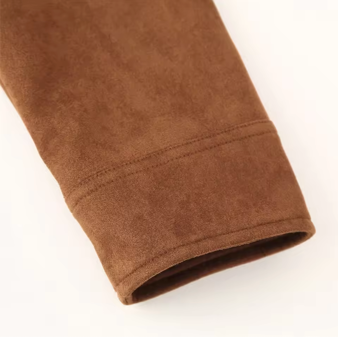Brown Women’s Faux Suede Shacket Cropped