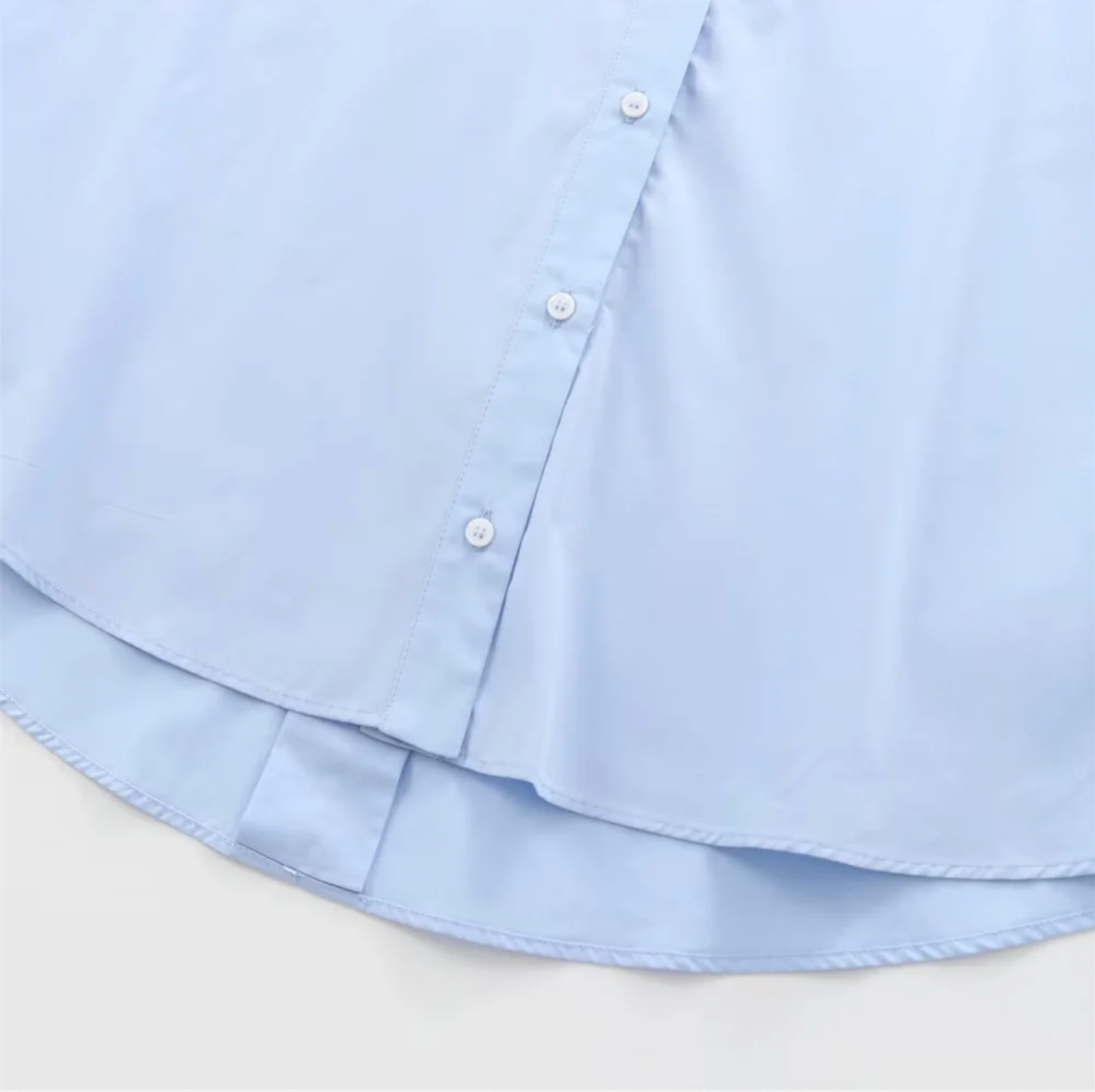 Women’s Light Blue Oversized Wide Sleeve Poplin Shirt
