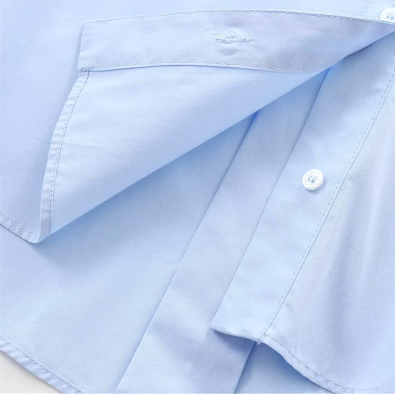 Women’s Light Blue Oversized Wide Sleeve Poplin Shirt
