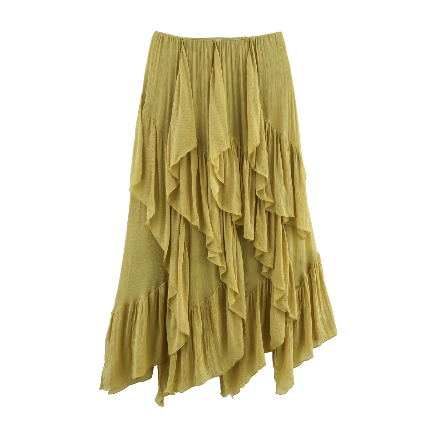 Women’s Ruffle Layer Skirt with Elastic Waistband