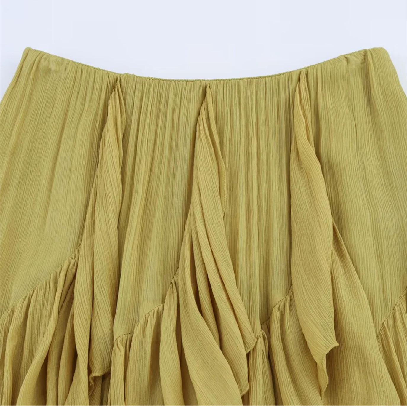 Women’s Ruffle Layer Skirt with Elastic Waistband