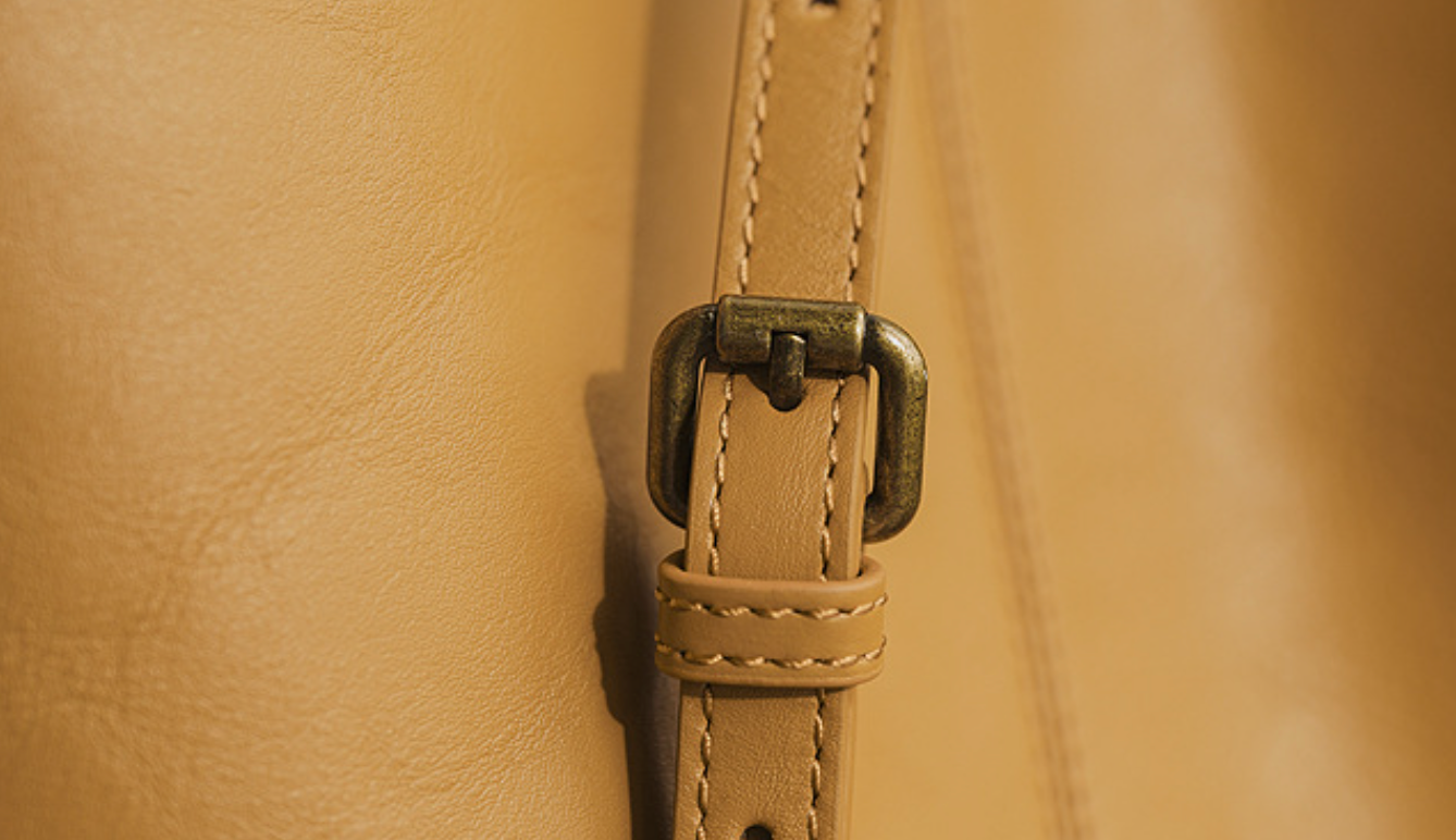 Women Leather Bucket Shoulder Bag Tote with Zipper