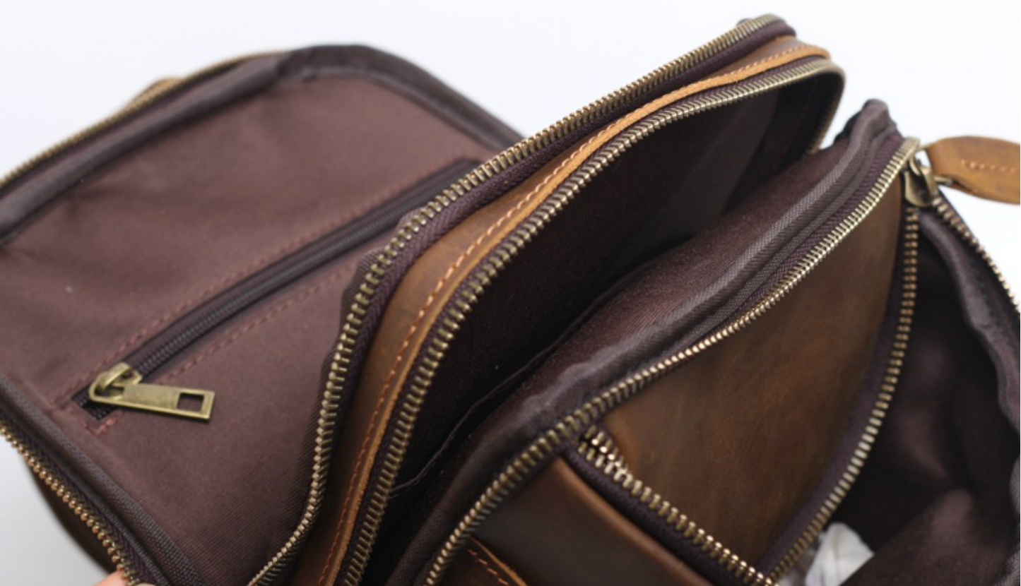 Genuine Leather Crossbody Belt Bum Bags