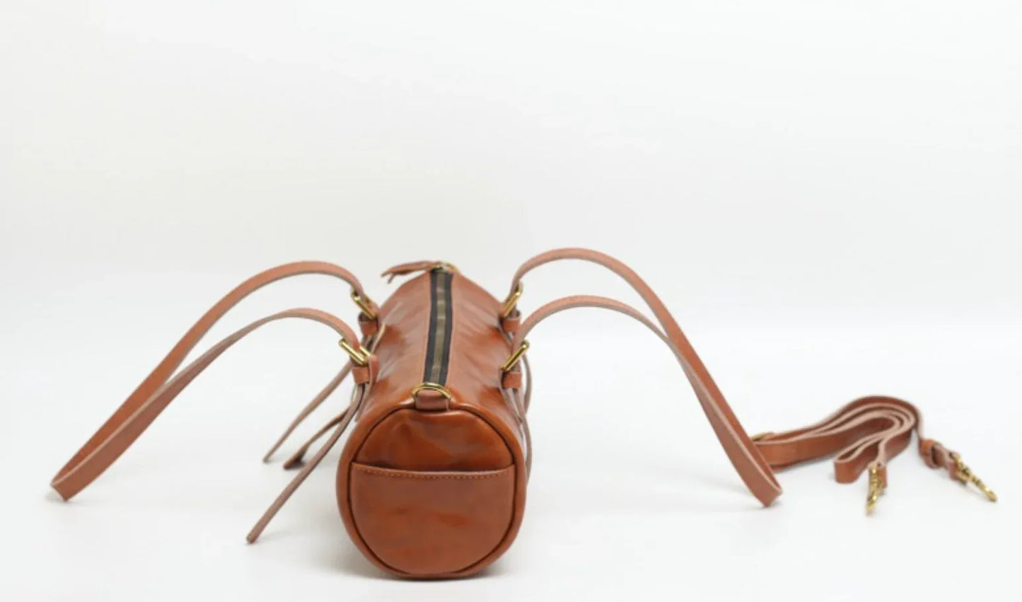 Women Leather Shoulder Bag Retro Underarm Pillow Purse