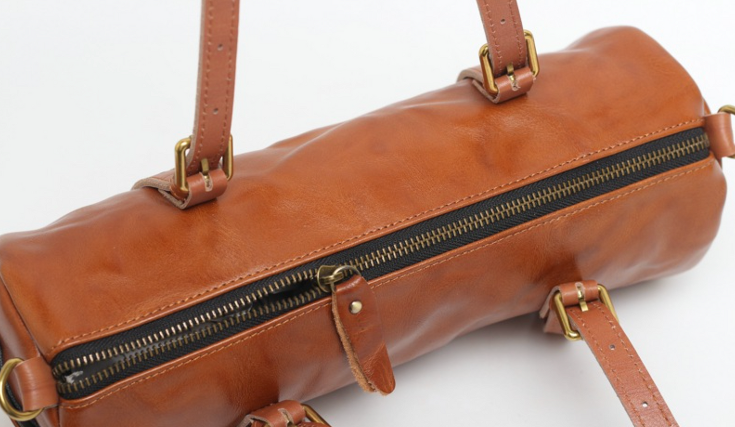 Women Leather Shoulder Bag Retro Underarm Pillow Purse