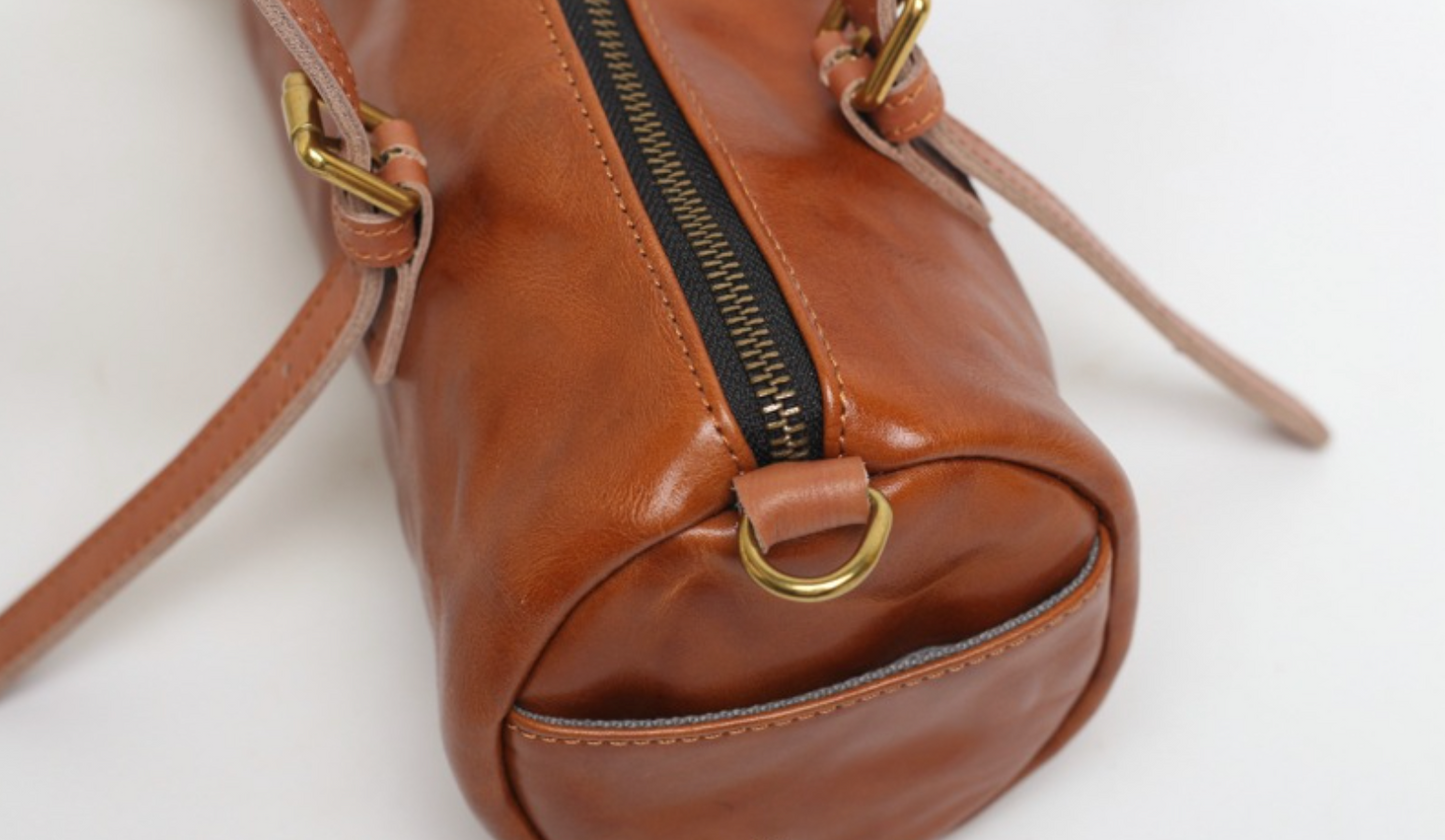 Women Leather Shoulder Bag Retro Underarm Pillow Purse