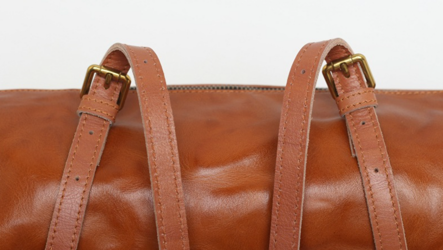 Women Leather Shoulder Bag Retro Underarm Pillow Purse