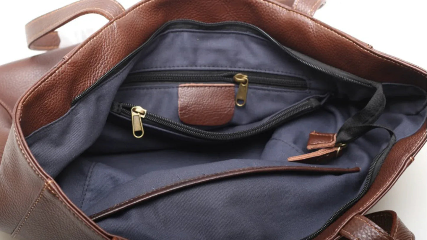 Women’s Genuine Cowhide Handbag for Office & Travel