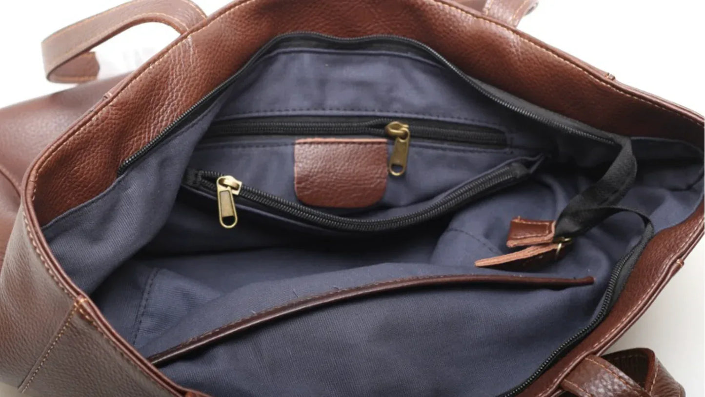 Women’s Genuine Cowhide Handbag for Office & Travel