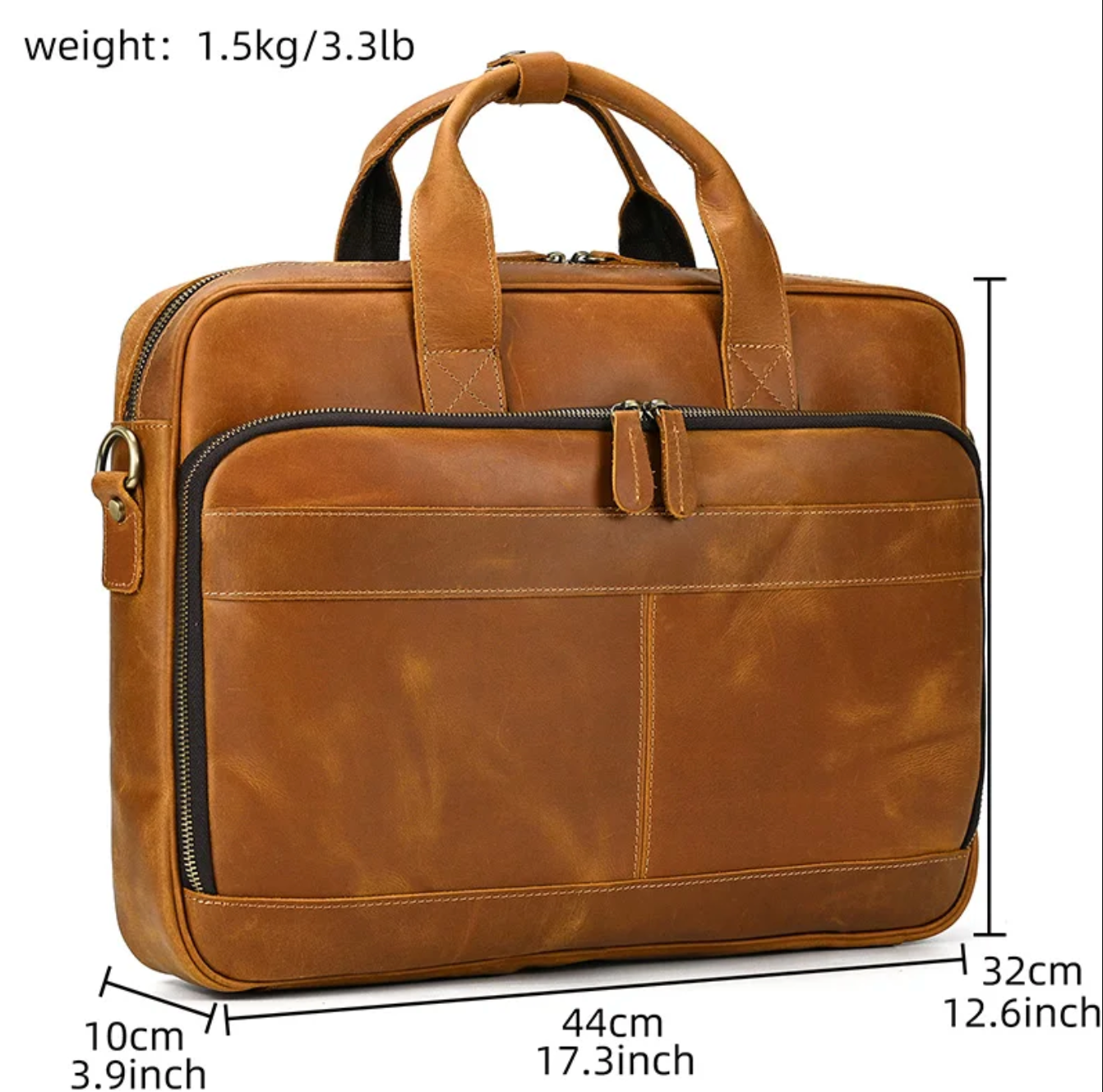 Men’s Genuine Leather Laptop Briefcase Bag