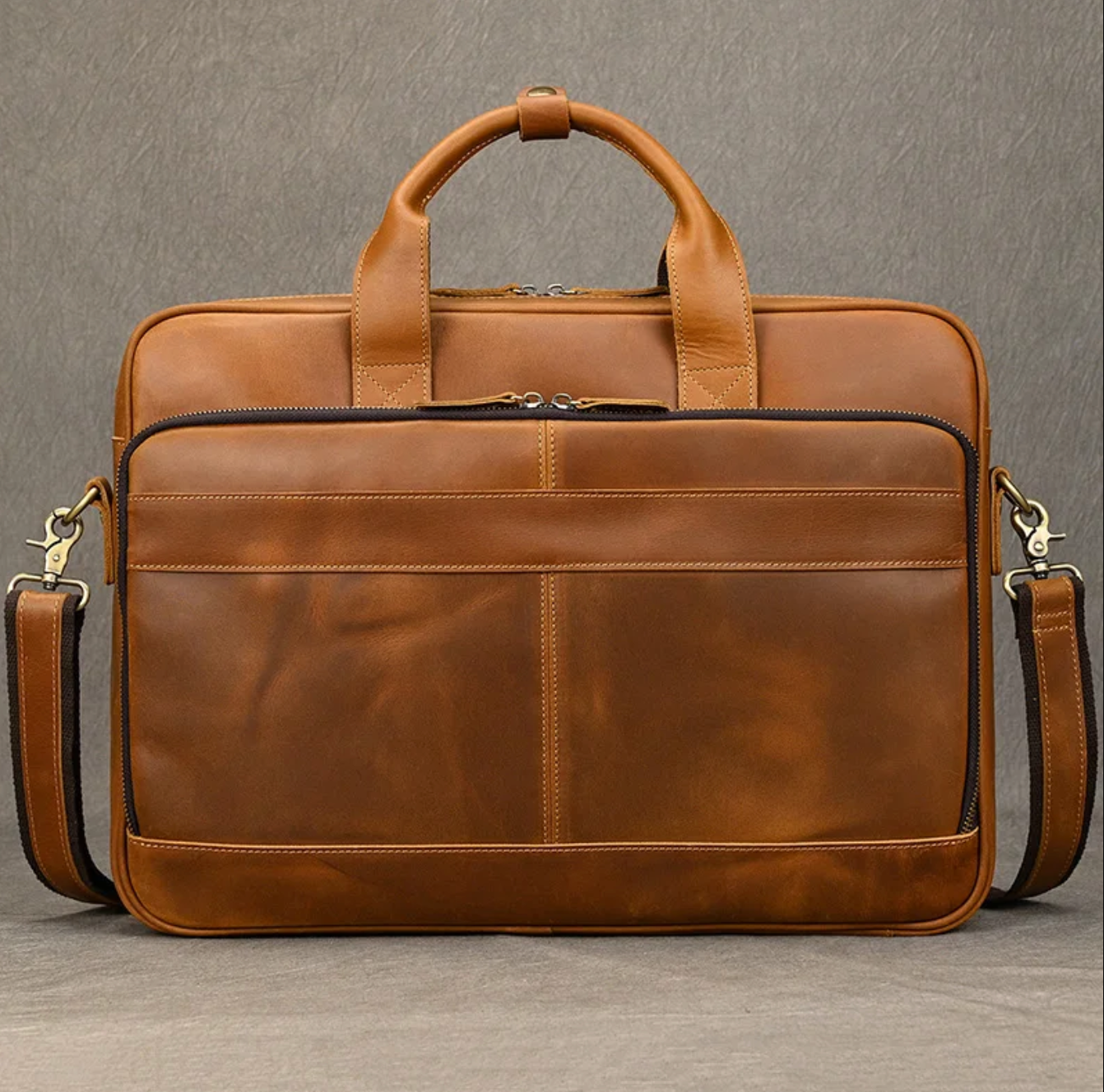 Men’s Genuine Leather Laptop Briefcase Bag