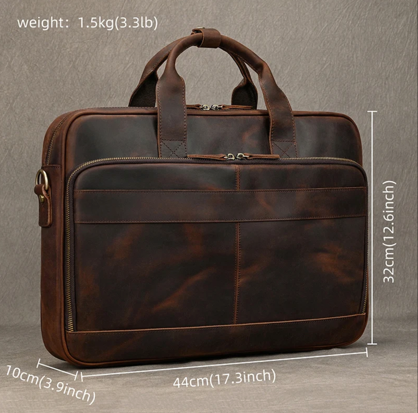 Men’s Real Leather Laptop Bag Briefcase