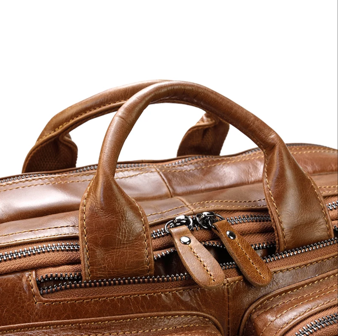 Men’s Genuine Leather Office Bag Briefcase Backpack