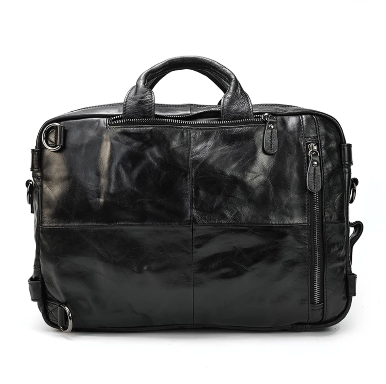 Leather Office Bag Business Briefcase & Backpack Convertible