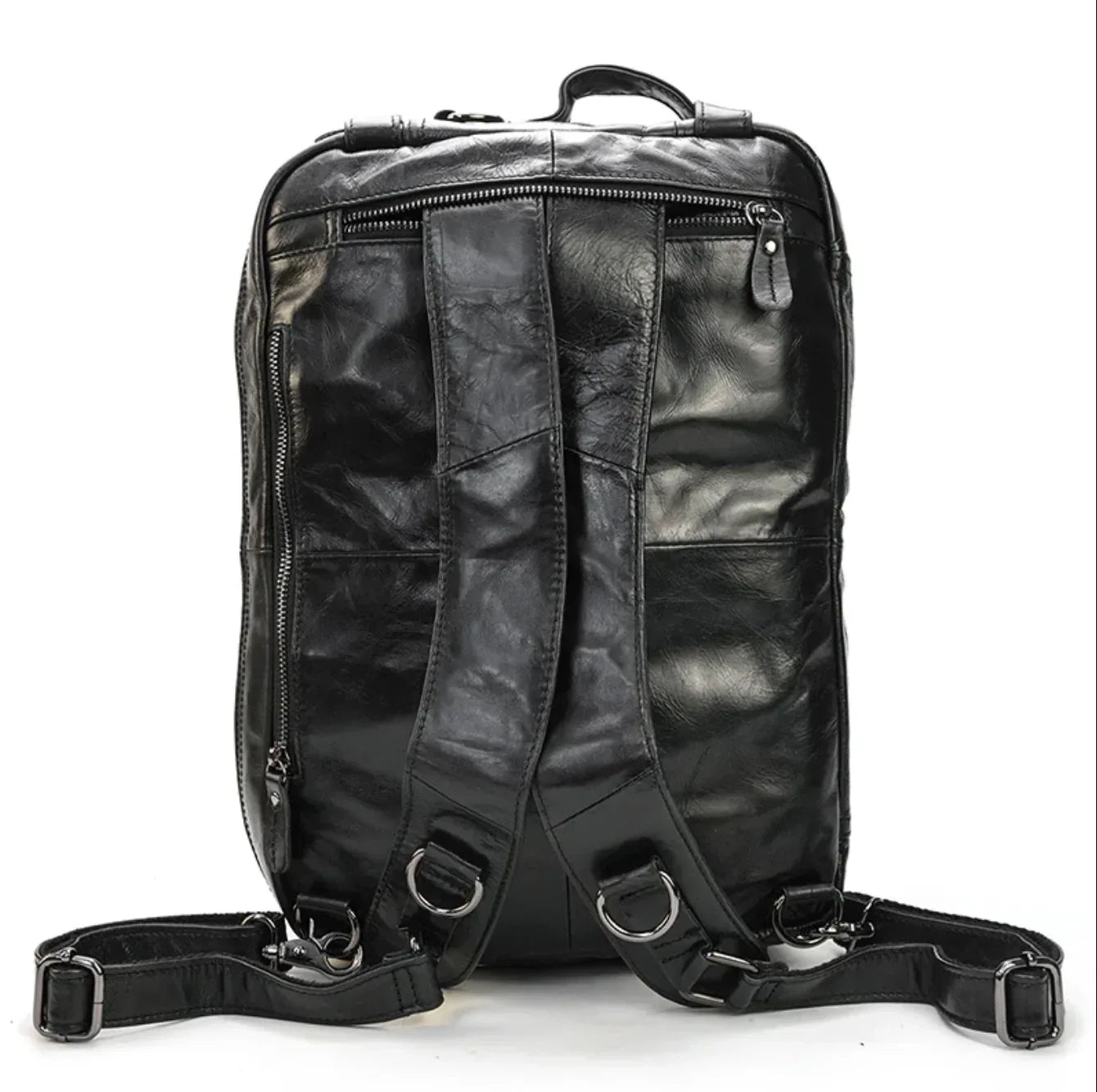 Leather Office Bag Business Briefcase & Backpack Convertible