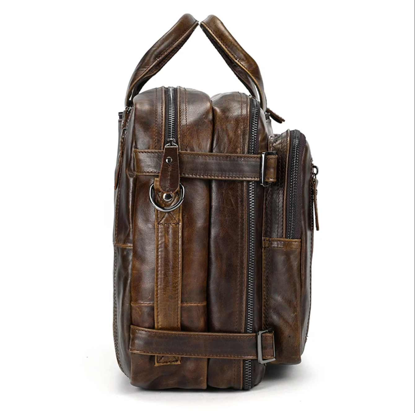 Men’s Genuine Leather Office Bag Laptop Briefcase Backpack