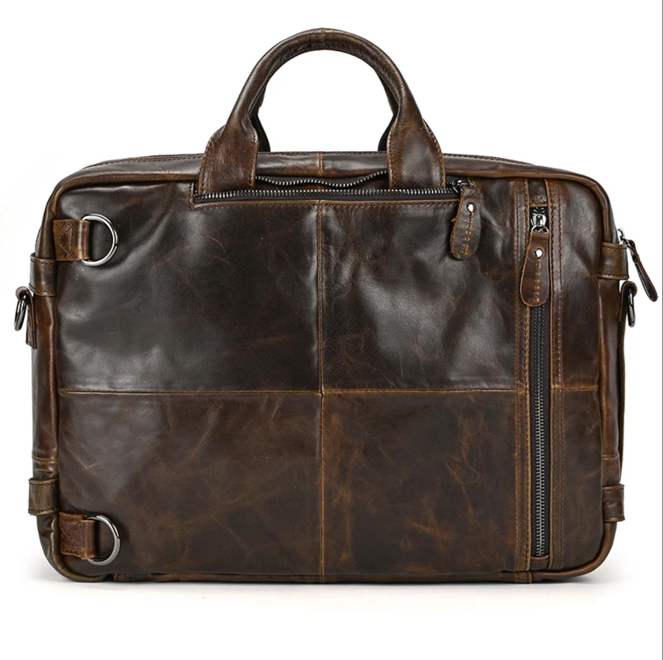 Men’s Genuine Leather Office Bag Laptop Briefcase Backpack