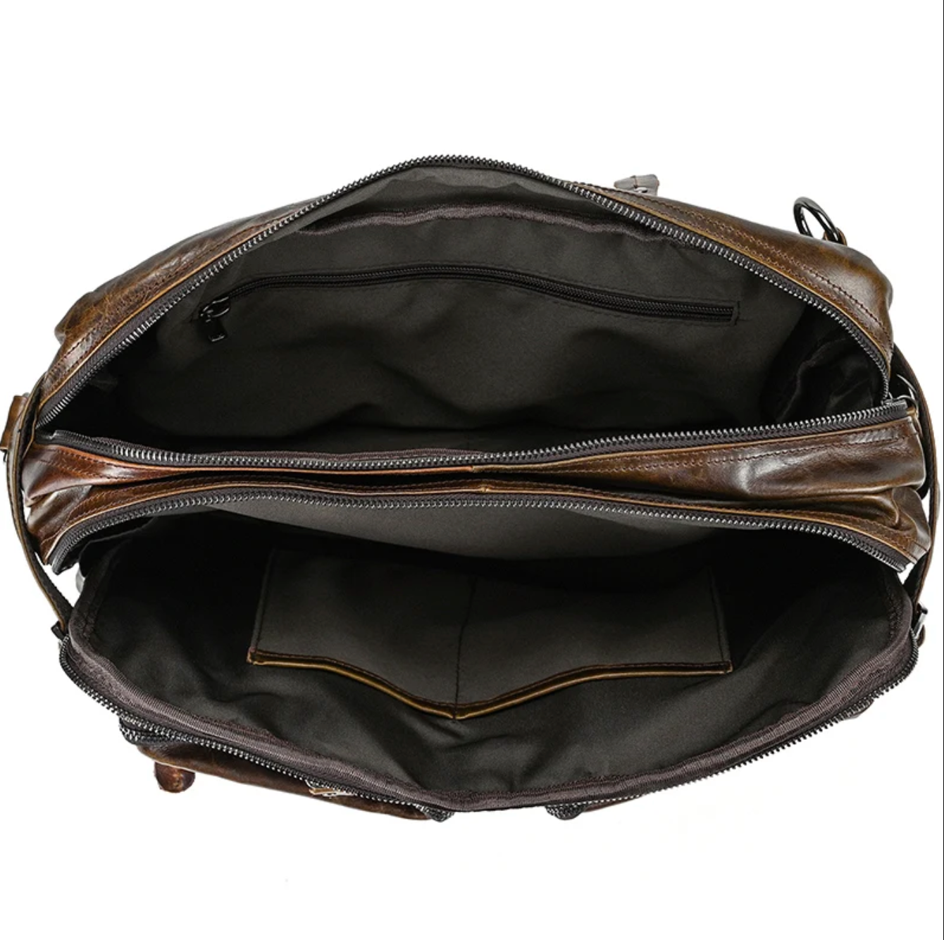 Men’s Genuine Leather Office Bag Laptop Briefcase Backpack