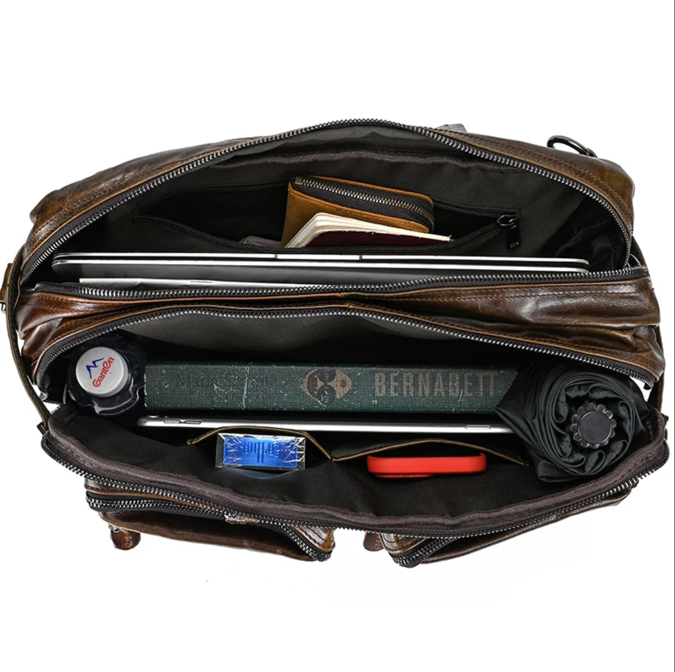 Men’s Genuine Leather Office Bag Laptop Briefcase Backpack