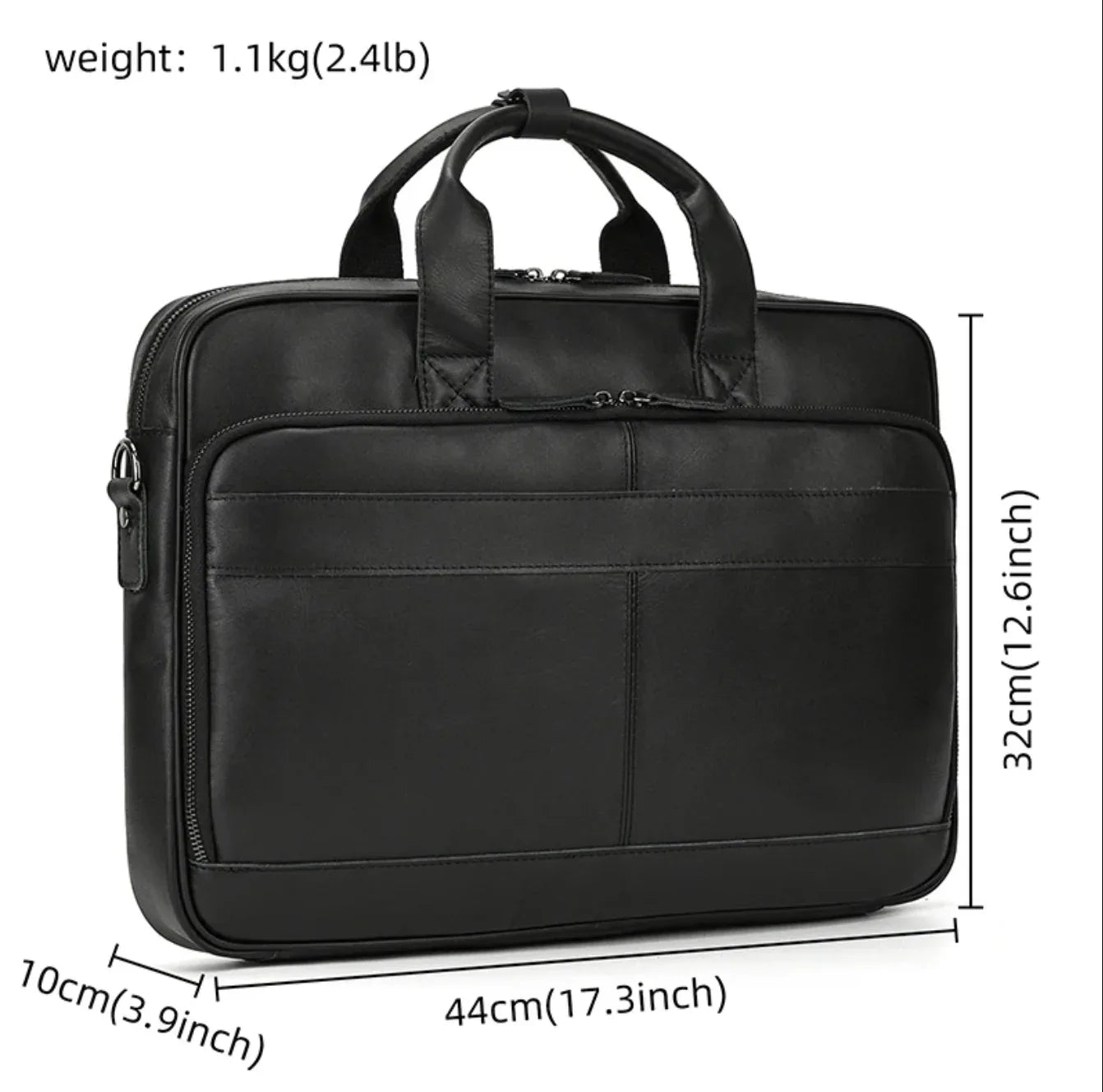 Retro Genuine Leather Laptop Bag 15.6 Inch