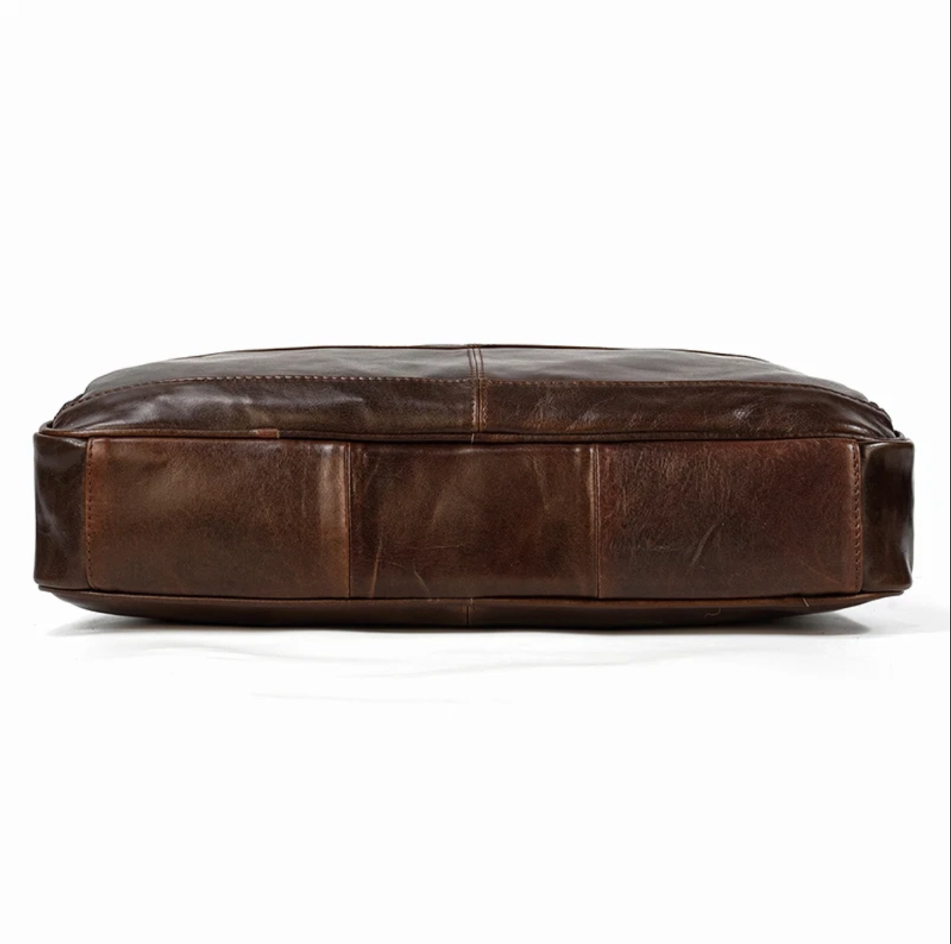 Retro Leather Laptop Briefcase Bag 15.6 Inch Trolley Sleeve