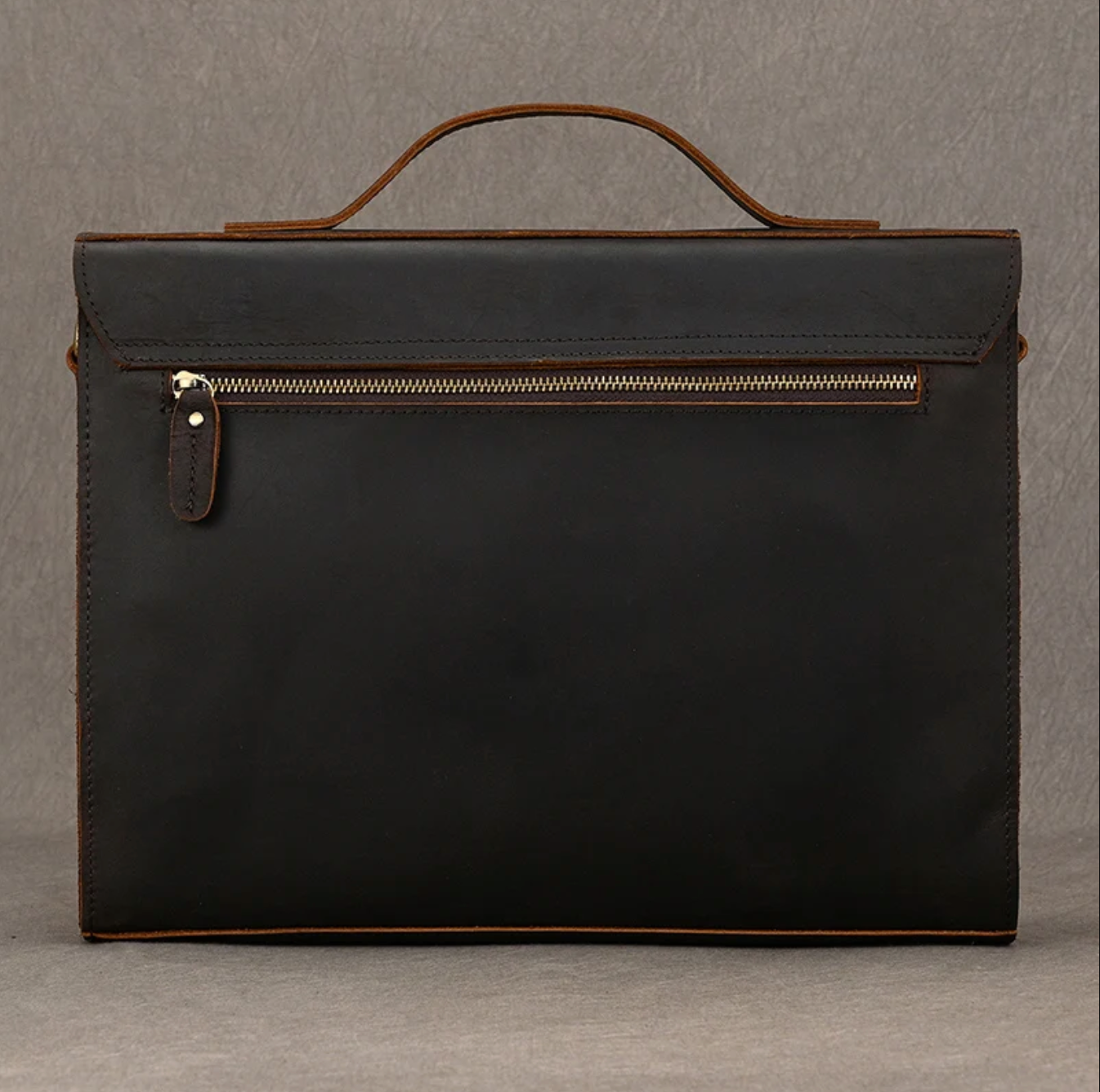 Genuine Leather Briefcase Men Laptop Business Bag
