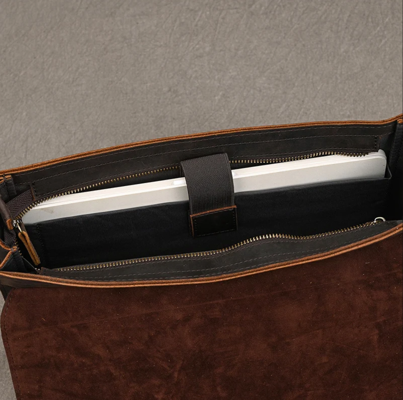 Genuine Leather Briefcase Men Laptop Business Bag