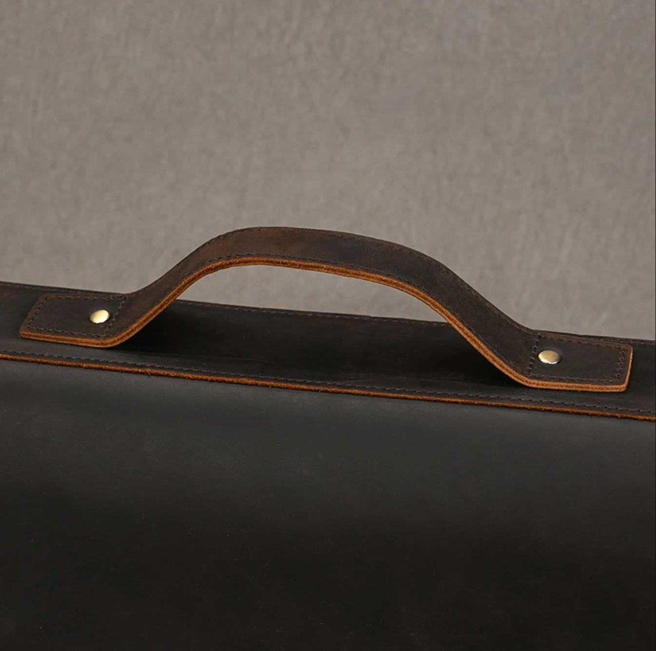 Genuine Leather Briefcase Men Laptop Business Bag