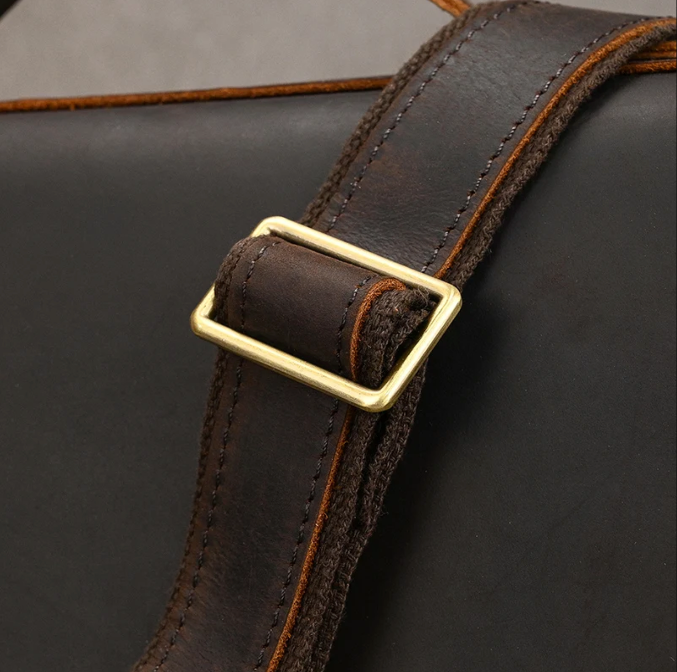 Genuine Leather Briefcase Men Laptop Business Bag