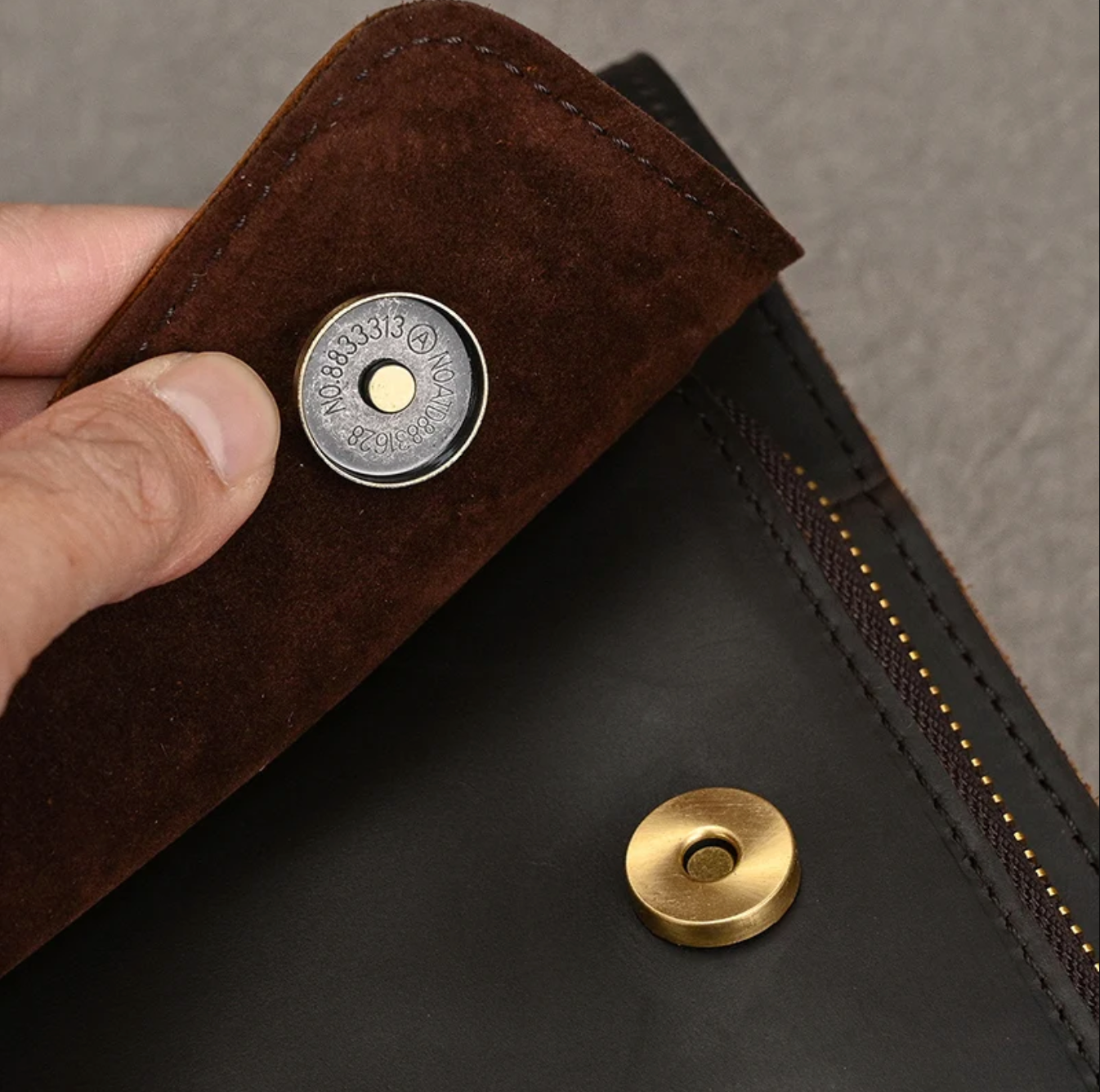 Genuine Leather Briefcase Men Laptop Business Bag