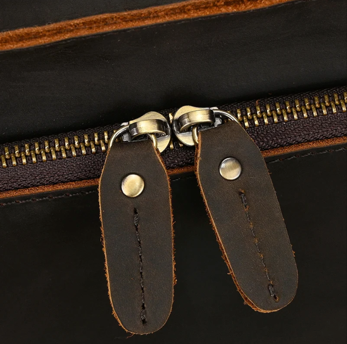 Genuine Leather Briefcase Men Laptop Business Bag