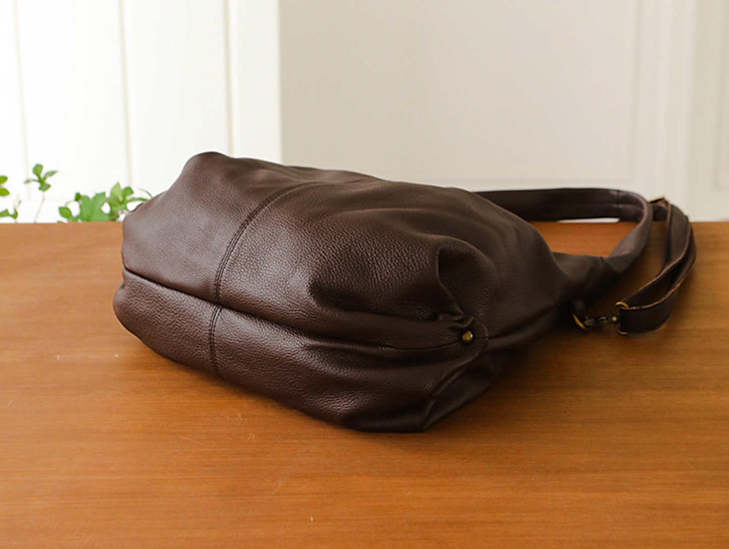 Women Leather Office Tote Bag With Zipper