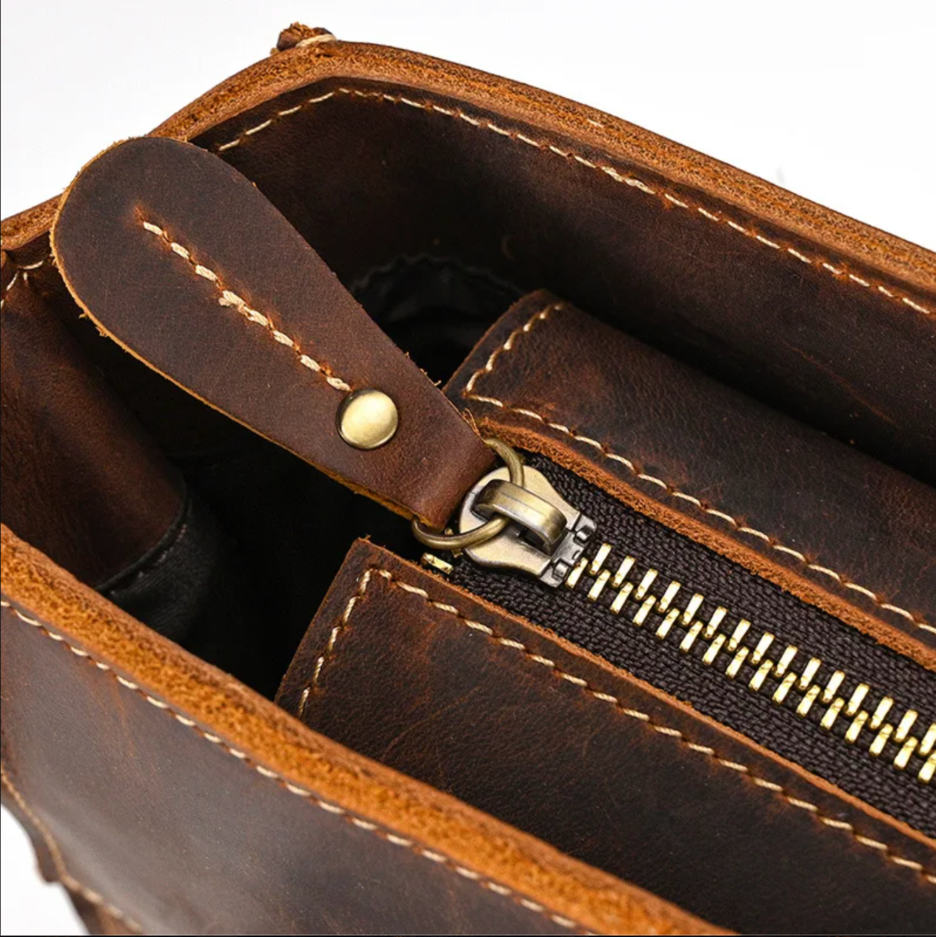 Genuine Leather Laptop Briefcase for Work & Travel